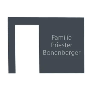 V2A Edelstahl Türschild für Ring Videotürklingel - 200x145mm - Lasergravur oder UV-Druck - Weiß/Anthrazit/Gebürstet