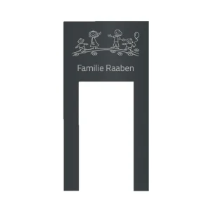 V2A Edelstahl Türschild für Ring Videotürklingel - 200x145mm - Lasergravur oder UV-Druck - Weiß/Anthrazit/Gebürstet