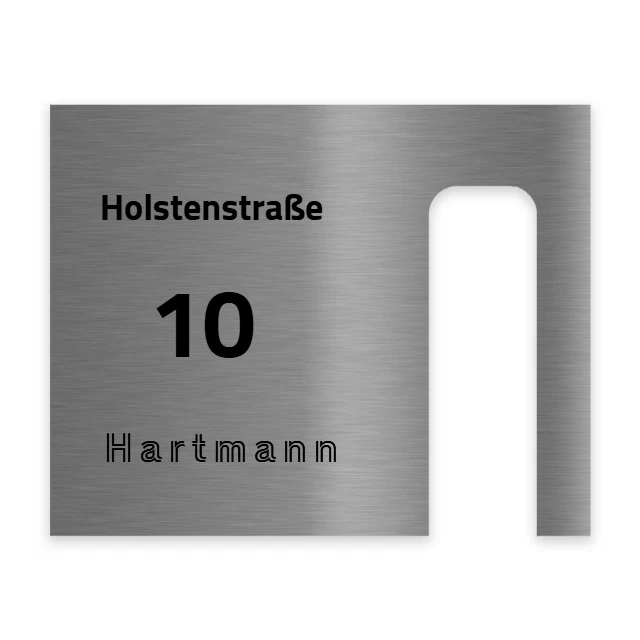 V2A Edelstahl Dekorschild für Blink Video Doorbell – 20x16cm & 20x10cm – Weiß, Anthrazit, Gebürstet