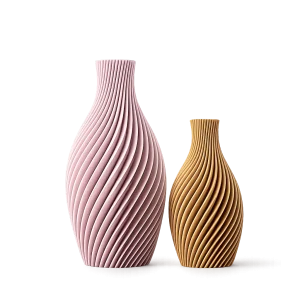 3D Druck Vase, modern, Spiral, Blumenvase, Kugelvase, Dekovase, Trockenblume, Nachhaltig, Wohnaccessoire, Geschenkidee, Tischdeko, skandi