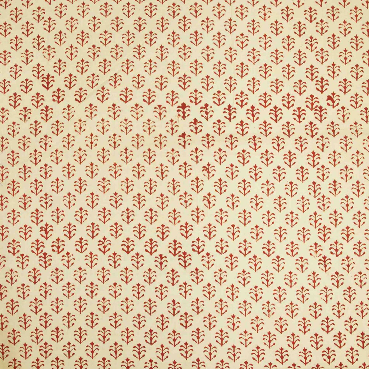 Bagru Kalamkari Print Maroon Floral Buta On White Women Dress Fabric Design 790