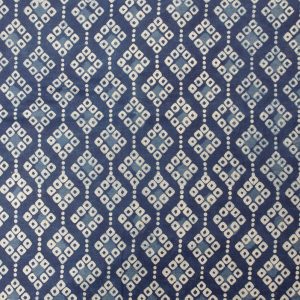 Natural Indigo Hand Block Printed Fabric - Indigo Bandhani Dots ( Design 422)