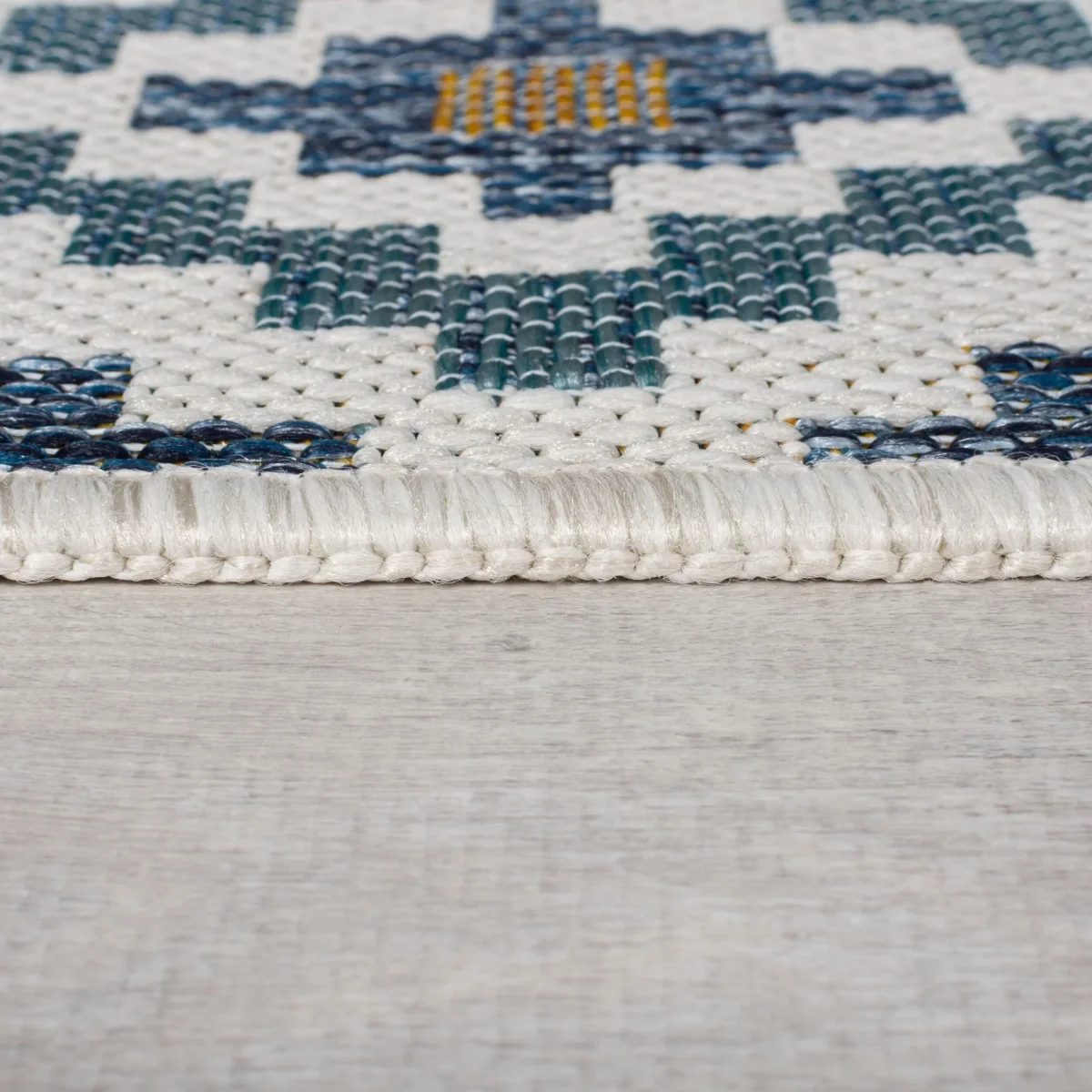 Outdoor-Teppich Rautenmuster · 100 % Polypropylen · flach – Bild 5