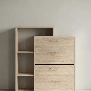 Schuhkipper – Sonoma Eiche, für ca. 12 Paar Schuhe, MDF-Holz