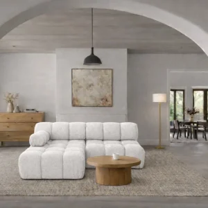 Ecksofa L Mini II modern für Wohnzimmer, Stoff Abriamo , SELIA