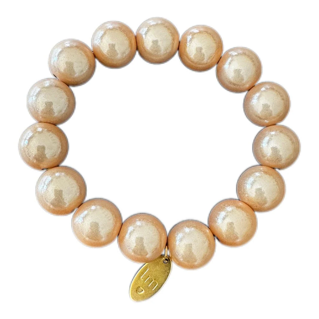 Armband in Beige “ Galaxy Pearl“ von Lizzy Mae 12 mm