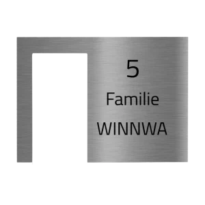 V2A Edelstahl Türschild für Ring Videotürklingel - 200x145mm - Lasergravur oder UV-Druck - Weiß/Anthrazit/Gebürstet