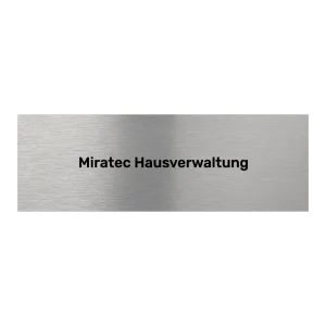 V2A Edelstahlschild in verschiedenen Größen, individuell personalisierbar.
