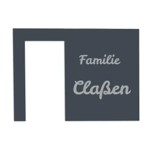 V2A Edelstahl Türschild für Ring Videotürklingel - 200x145mm - Lasergravur oder UV-Druck - Weiß/Anthrazit/Gebürstet